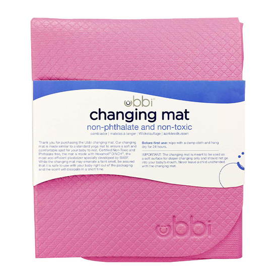 Ubbi On The Go Changing Mat Pink Bump Boxes